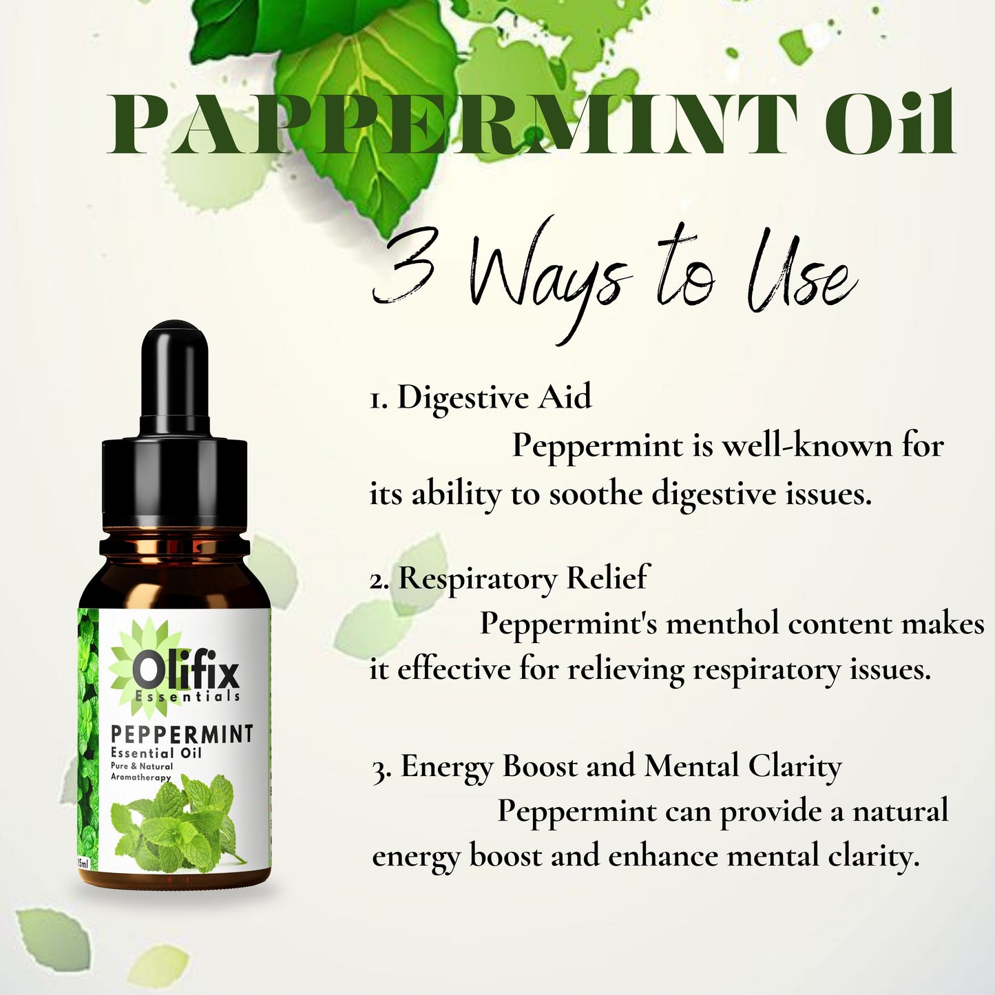 Olifix Peppermint Essential Oil 100% Pure