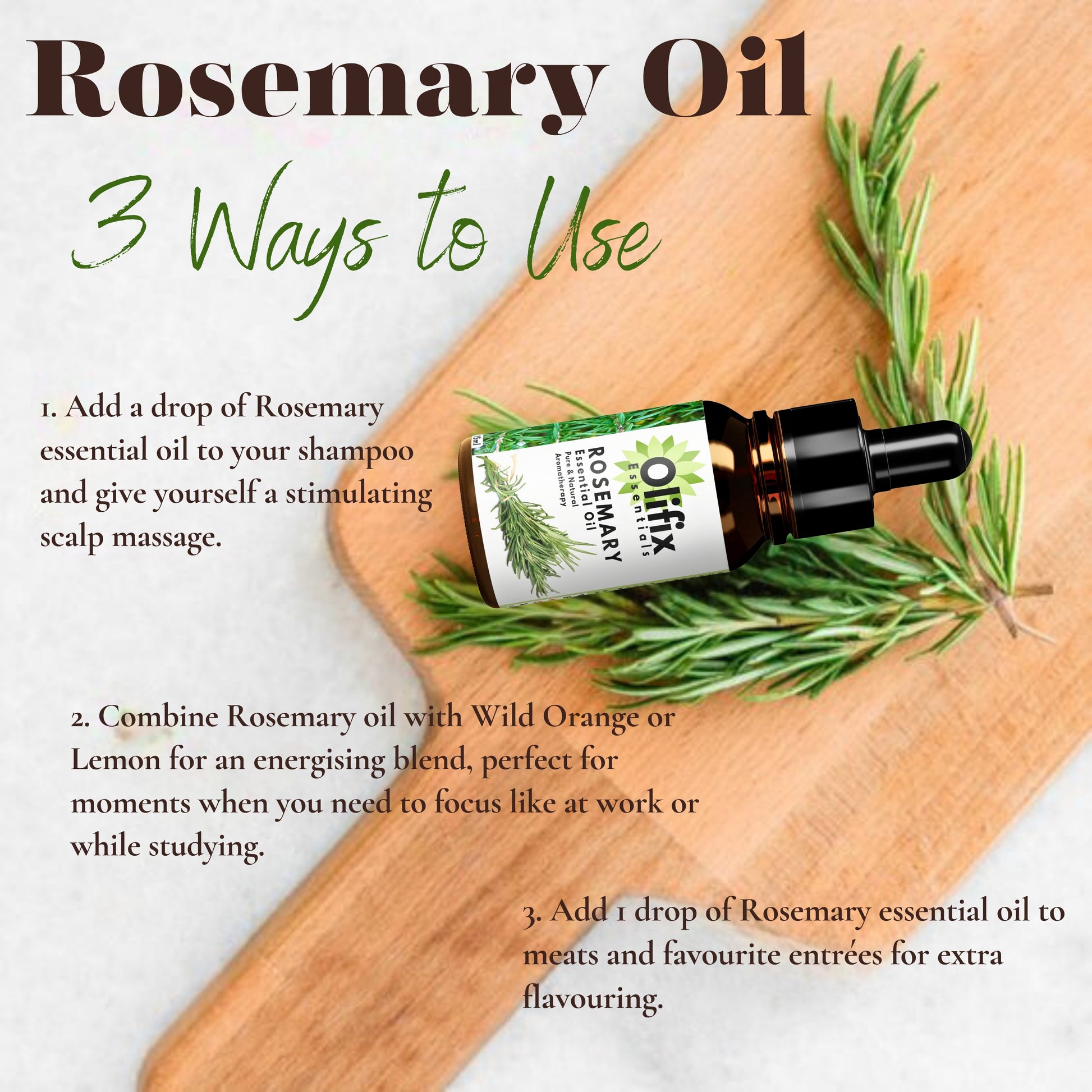 Uses of Olifix Rosemary Essential Oil